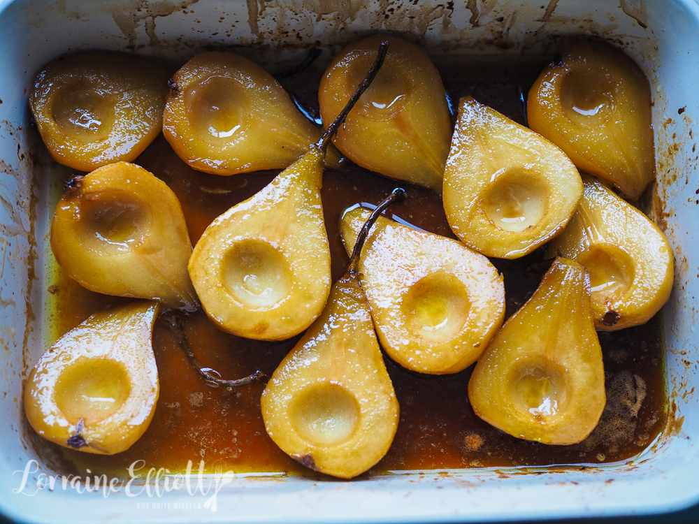 Oven Roasted Pears With Caramel Sauce Not Quite Nigella