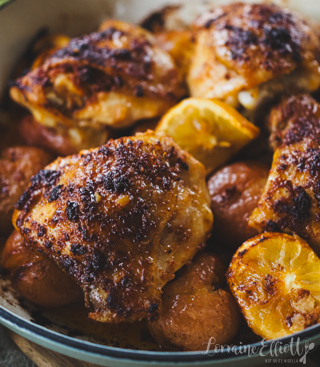 Spicy Roasted Chicken Thighs