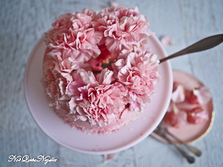 Rose Strawberry Chiffon Cake