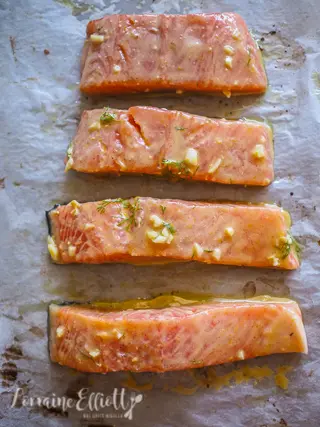 Salmon honey mustard dill