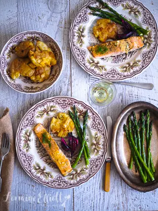 Salmon honey mustard dill