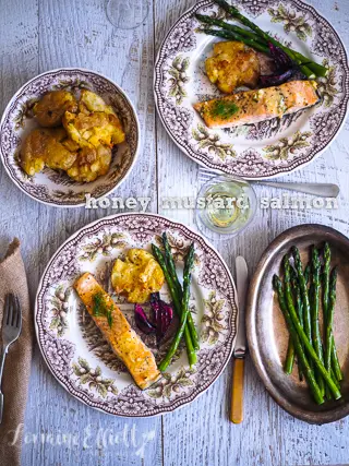 Salmon honey mustard dill