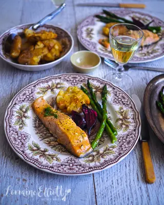 Salmon honey mustard dill