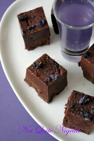 Simple Chocolate & Violet Fudge