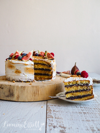 Marshmallow S'Mores Layer Cake @ Not Quite Nigella