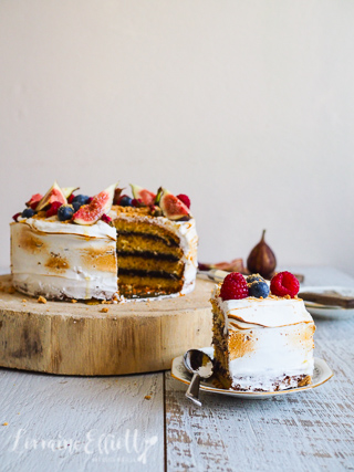 Toasted Marshmallow S'mores Cake