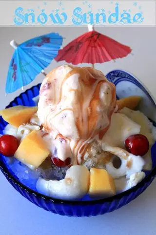 snow sundae dessert 1