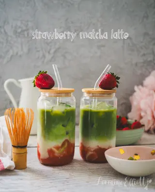 Strawberry Matcha Latte