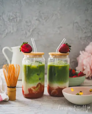 Strawberry Matcha Latte