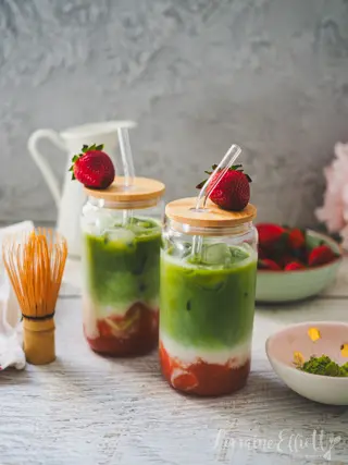 Strawberry Matcha Latte