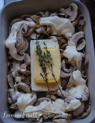 Tiktok Baked Mushroom Alfredo Pasta