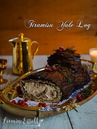 Tiramisu Yule Log