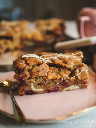 Raspberry Blondies