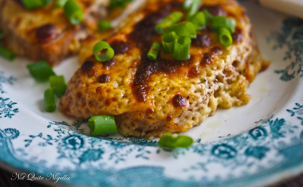 Welsh Rarebit Recipe With Ham @ Not Quite Nigella