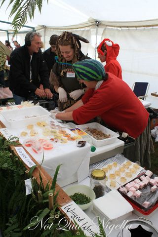 Worm Sushi, Huhu Grubs & Grasshoppers - Hokitika Wild Foods Festival, New Zealand