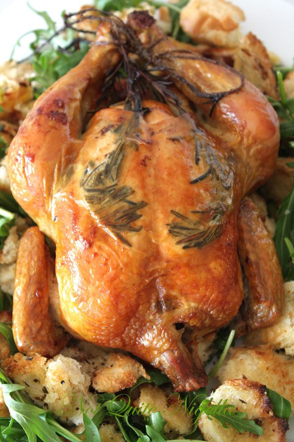 Recipe Zuni Cafe chicken with bread salad by Judy Rogers from The Zuni Cafe Cookbook A